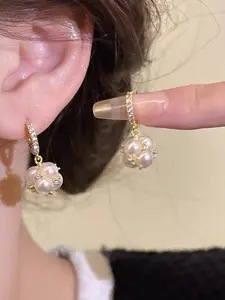 Elegant Pearl Ball Stud Earrings, Lightweight Face-Flattering Design, Perfect for Daily Wear, Ideal Gift for Friends and Partners