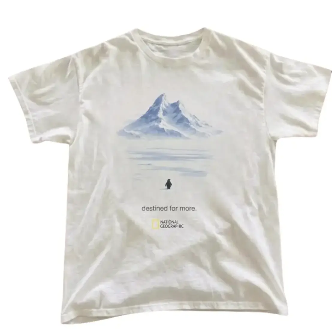 Gildan Men's and Women's T-shirt, National Geographic white penguin tee, Nature, Penguin, Wildlife, Animal Tee, Unisex T-shirt, Gift T-shirt, Y2k Unisex Graphic Tees Gothic Grunge Emo Scene Amity Affliction Style Clothes Menswear Womenswear Streetwear