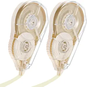 Correction Tape Cream Color Beige Corrective Tape Eraser 100 Feet Long for School Office Supplies Crafting, Note Taking, Journal, Case Color May Vary(2 Pieces)