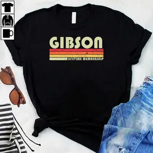 GIBSON Surname Funny Retro Vintage 80s 90s Birthday Reunion T-Shirt_1