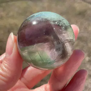 Rainbow Fluorite Sphere 4cm Handmade Clarity Energy
