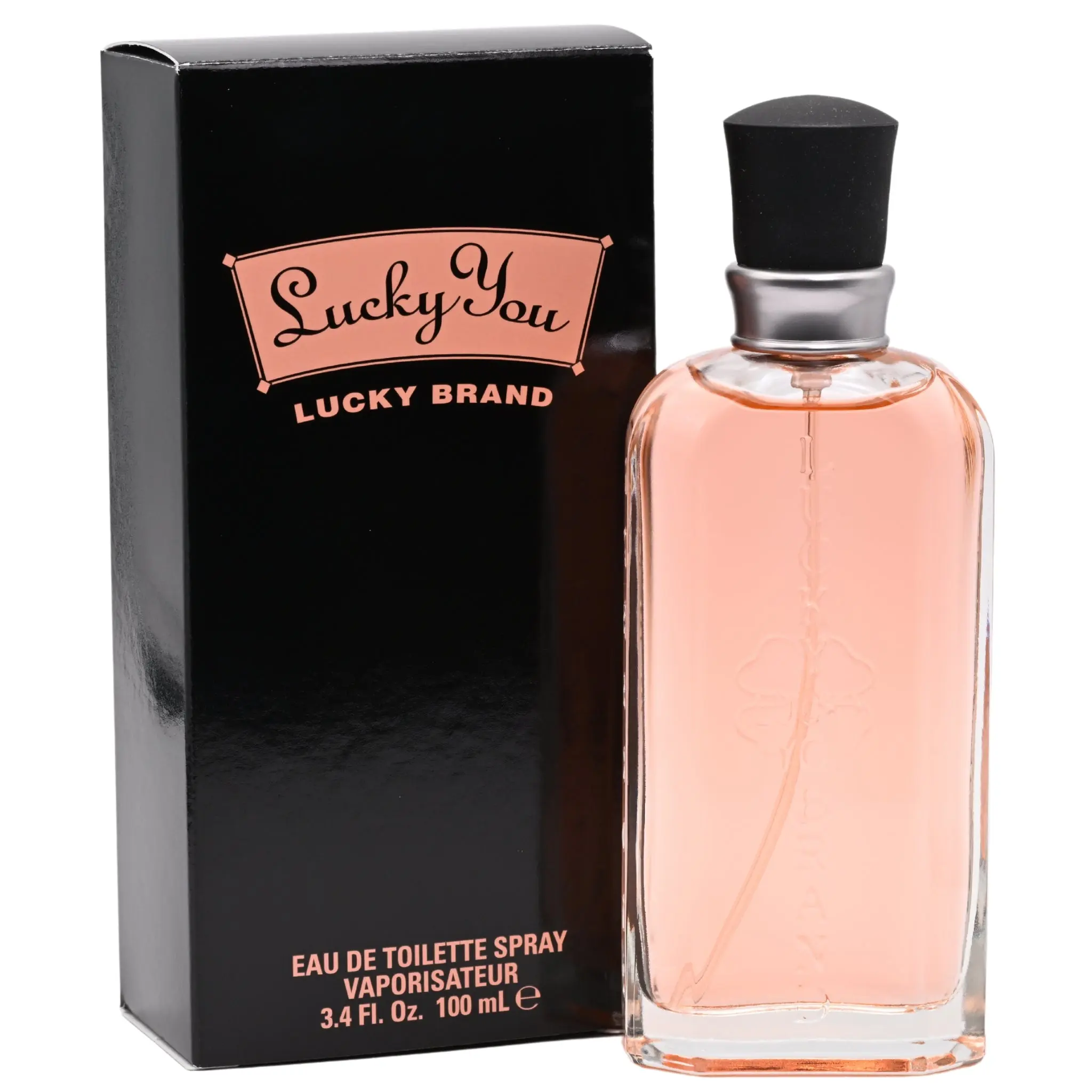 Lucky Brand Women's LUCKY YOU Floral Sweet Fruity EDT Fragrance - 3.4 fl oz (3-3.9 fl oz range), Grapefruit Base, Fresh Body Scent, Alcohol-Based, Boxed Daily Wear Perfumes, Self Care Products for Women