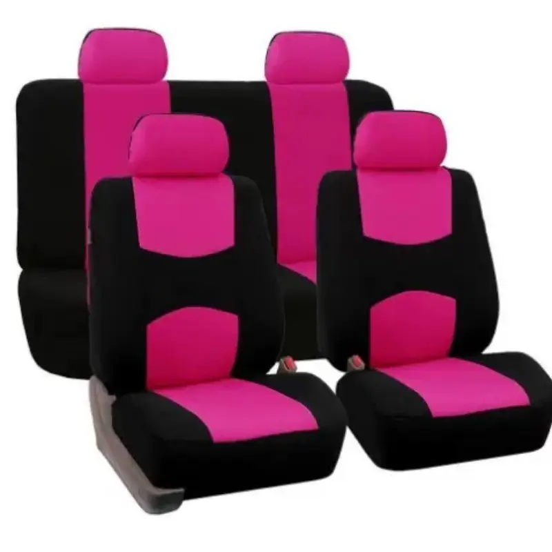 Universal Breathable Elastic Fabric Car Seat Covers Full Set, Automotive Seat Covers for Most Sedans Vans SUV Trucks Waterproof 5 Seat Protector Auto Interior Accessories Truck Cushion Protector Please check if your car is suitable before purchasing
