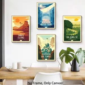 Modern Art Landscape Pattern Canvas Painting, 1 Count Modern Wall Art Painting, Wall Art Decor for Home Living Room Bedroom Office, Ornaments