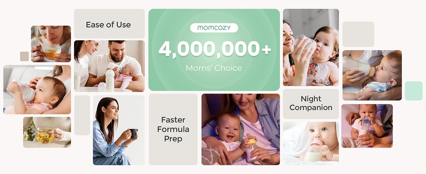 Momcozy Instant Baby Bottle Warmer,Water Warmer for Making Baby Formula,57oz Capacity, Formula Dispenser with 6 Temp Options, Breastfeeding Essentials