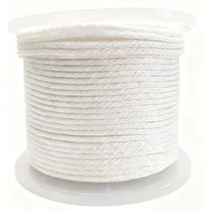 3/16 Inch 475FT Multi-purpose White Nylon Solid Braided Rope | Corrosion-resistant, Wear-resistant, UV-resistant | Industrial Grade, Low Stretch | Suitable For Flagpoles, Drying Ropes, And Fixed Utility Ropes