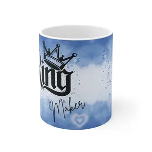 Coffee Mug, King Maker Design, Tea Cup, Ceramic Drinkware, Gift for Him, Office Decor, Kitchen Accessories