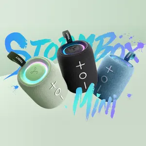 TRIBIT StormBox Mini+ Portable Bluetooth Speaker with 360° Surround Sound XBass IPX7 Waterproof LED Lights TWS Pairing 12H Playtime Wireless Audio Speaker - Charging