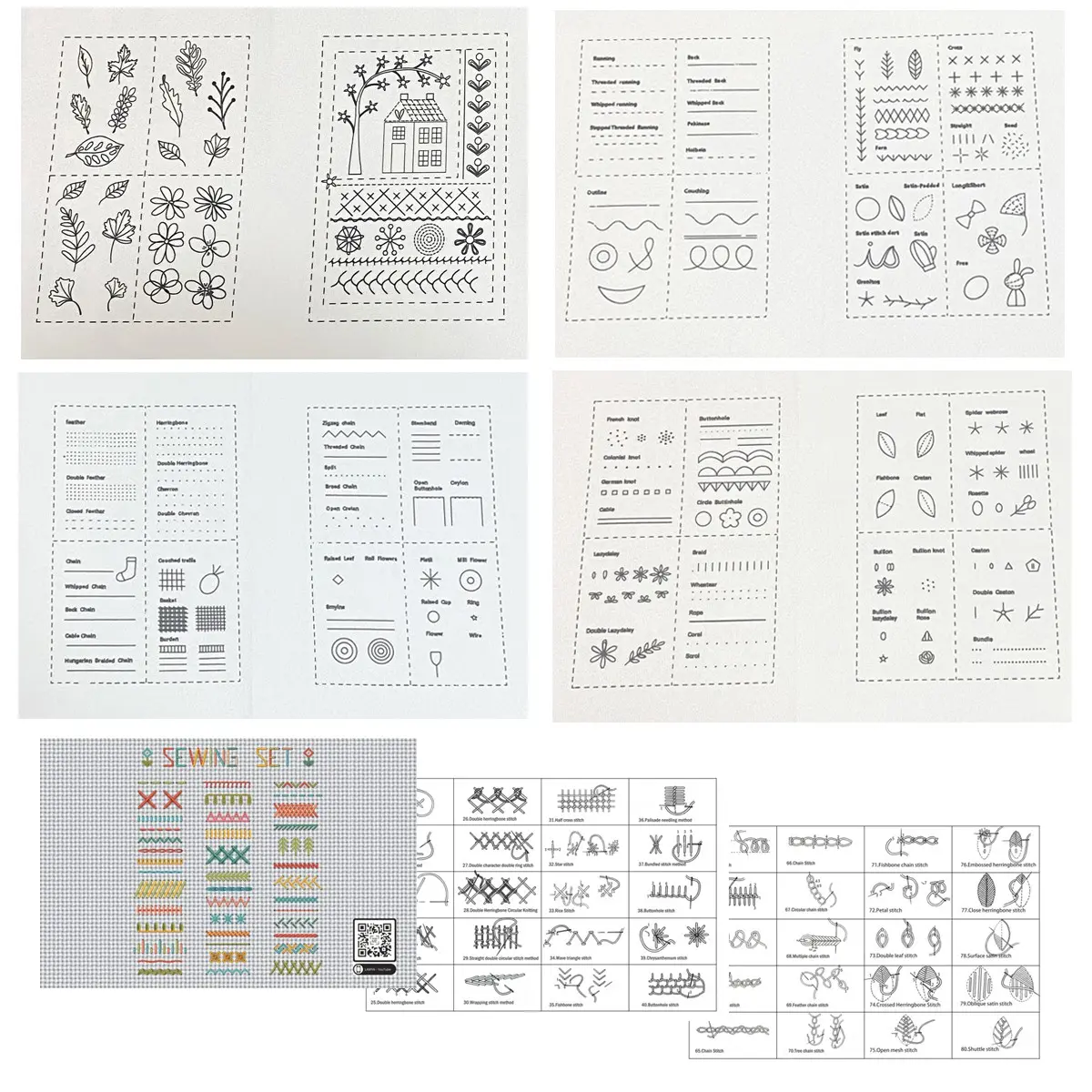 2026 New Embroidery Stitch Kit with Complete Tool Set and Teaching Tutorial, Portable Full Scene Embroidery for Beginners and Hobbyists