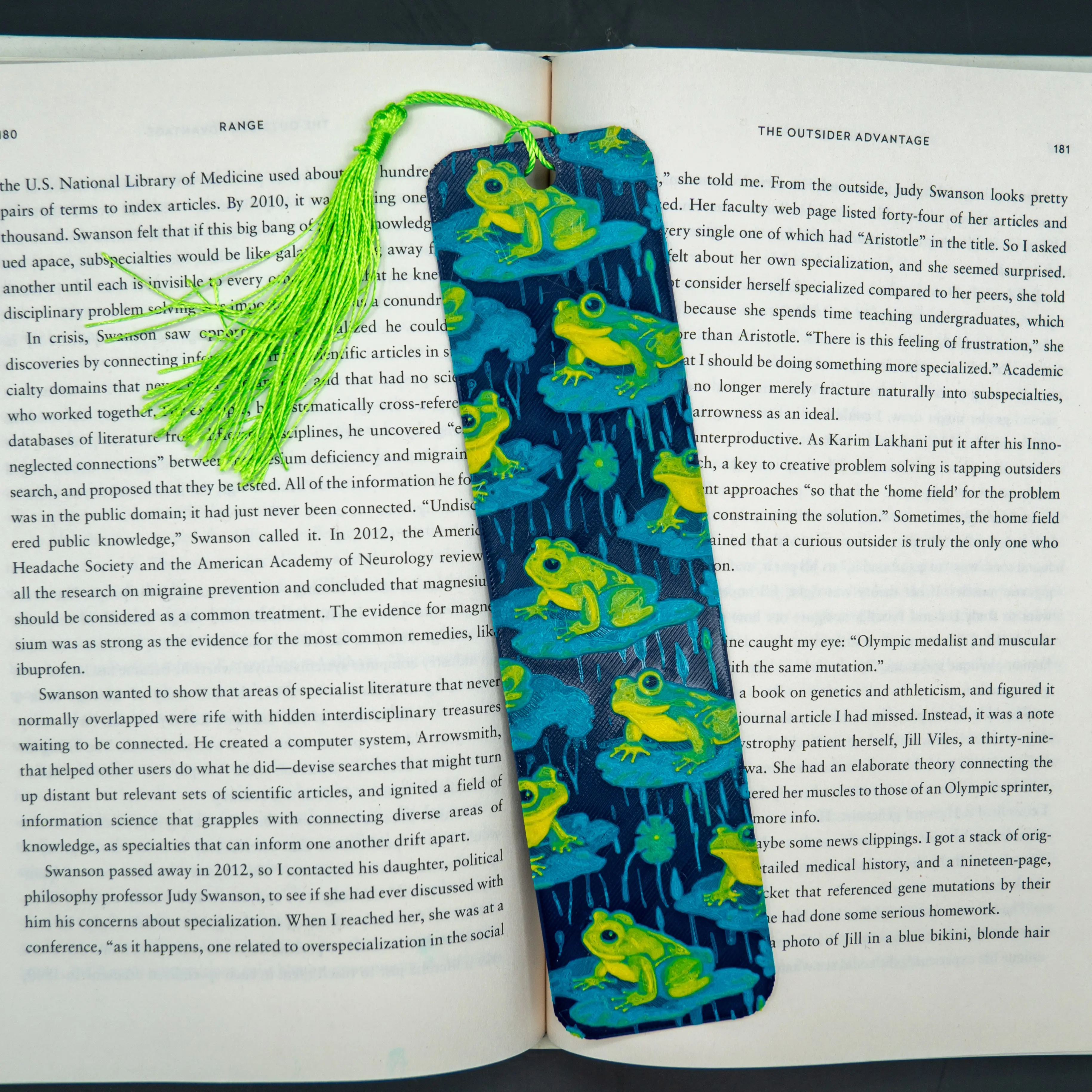 Froggy Bookmark - 3d Textured Frog Bookmark