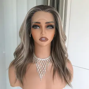 AISOM Tori Hazelnut Soft Natural Wave Glueless 13x4 Lace Front Wig for Women 16 Inches Low Density Natural Looking Lace Wig Girl Wig