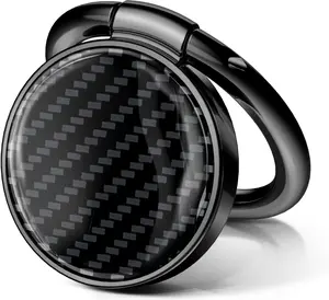 Cell Phone Ring Holder, Metal Kickstand Grip 360 Rotation Compatible with  15 Pro Max/15 Plus/14/13/12 Series & Galaxy S24/S23 Ultra and Other Phones(Carbon Fiber)