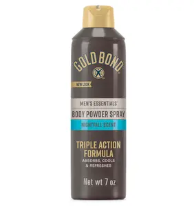 Gold Bond Men's Essentials Talc-Free Body Powder Spray 7 oz. Recharge Scent Wetness Protection