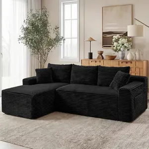 94.5" Modular Sectional Sofa Couch with L-Shape Chaise,Modern Minimalist Upholstered Cloud Couches for Living Room Bedroom,Deep Seat Corner Couch,No Assembly Required