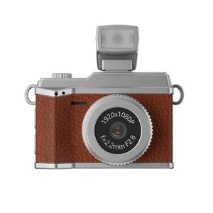 Mini HD retro camera, supporting 1080P shooting/recording, paired with a 0.96-inch IPS display and LED flash, equipped with a lanyard and keychain, capable of capturing exciting moments at any time, can be given as a gift to family and friends