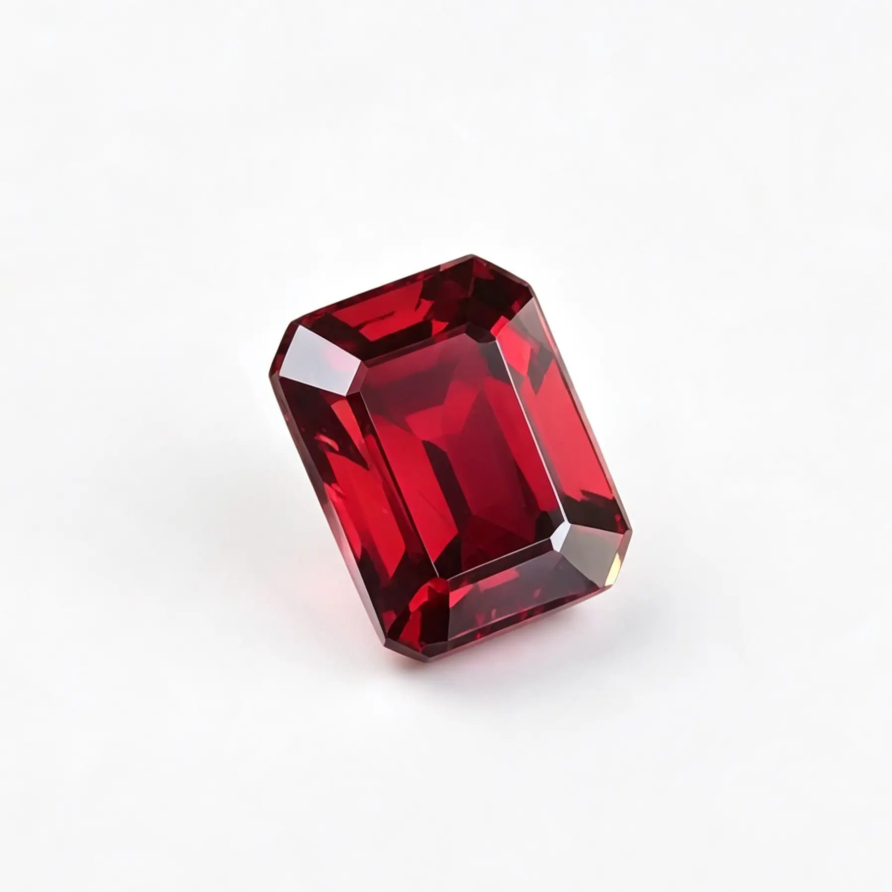 Natural Emerald Cut Garnet With Certificate