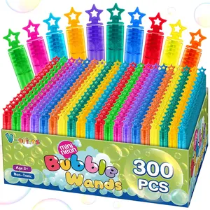 200 Pcs Mini Bubble Wands in 10 Colors Bulk Party Favors for Kids, Themed Birthday Christmas New Year Valentine Carnival School Classroom Prizes for Boys & Girls Ideal Goodies Bags Stuffers
