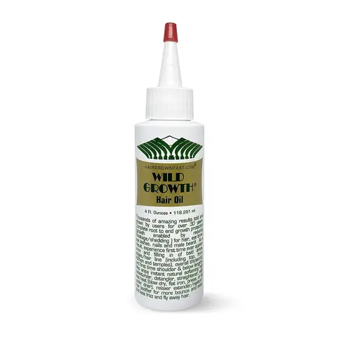 Wild Growth Hair Oil - 4oz/118.291ml for Haircare and Comfort Strengthening, Thicker Fuller Hair, Visibly Thicker Hair