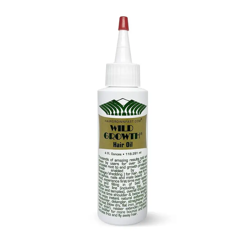 Wild Growth Hair Oil - 4oz/118.291ml for Haircare and Comfort Strengthening, Thicker Fuller Hair, Visibly Thicker Hair