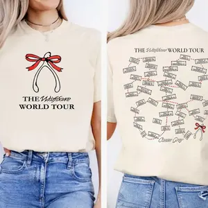 Conan Gray Wishbone World Tour 2026 T-Shirt, Front and Back Concert Tee, Tour Date Graphic Shirt, Unisex Fan Merch Gift