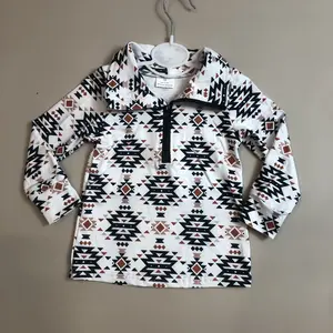 Kids Boy Winter Clothes Half Zipper Western Clothing Winter Boy Shirt Top BT0937