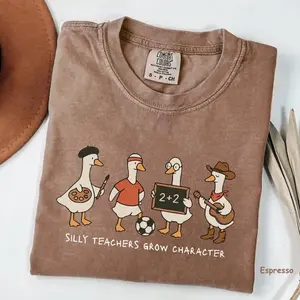 Silly Teacher Goose Shirt Comfort Colors, Back to School shirt, Western Teacher shirt, Funny Gift For Teacher, Teacher Appreciation Gift