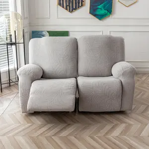 Waterproof Jacquard Stretch Recliner Cover Non-Slip Removable Machine Washable Soft TV Chair Cover for Hotel Living Room Sofa Decoration