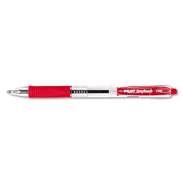 EasyTouch Ballpoint Retractable Pen- Red Ink- Fine- Dozen
