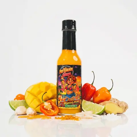 Hot Garage Gang Fire Mango Mimi Mango Habanero Hot Sauce | 5 oz