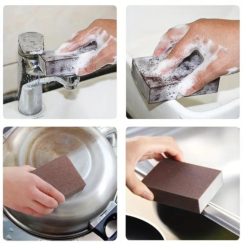Emery Magic Sponge Eraser Set - Heavy-Duty Scouring Sponges for Non-Electric Descaling, Rust Removal, Dishwashing & Cookware Stain Remover, Kitchen Pot Cleaning Pads