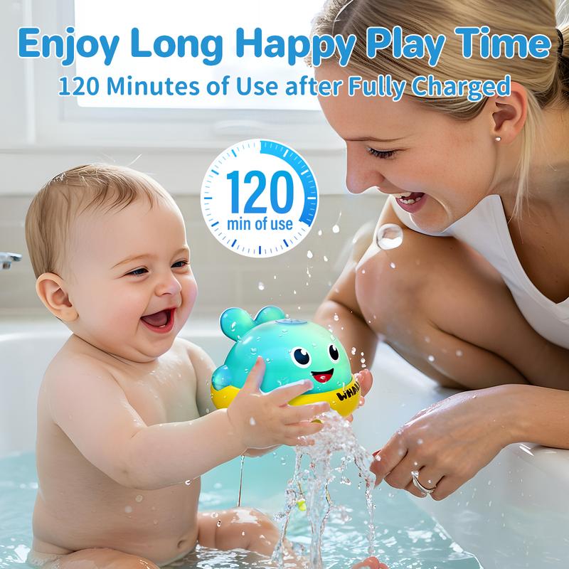 Baby Bath Toys, Light Up Whale Sprinkler Bath Toys for Kids Ages 1-3, Pool Water Toys for Toddlers Bathtub Fountain Toys, Birthday Gifts for 1 2 3 Year Old Boys & Girls