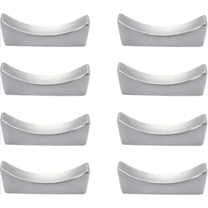 Chopstick holder -8-piece set, stainless steel chopstick holder, chopstick holder, knife fork spoon holder, suitable for cutlery kitchen, silver, curved chopstick holder knife holder, used for countertop hand-held chopstick spoon and knife table decoratio