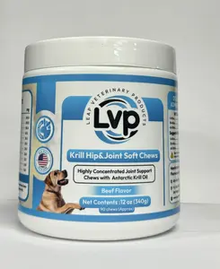Pet Hip & Joint Supplements - Krill Oil and Glucosamine for Dogs Soft Chews, Joint Supplement for Dogs with Krill Oil, Glucosamine, Chondroitin, MSM, Turmeric, Anti Inflammatory, Mobility (Beef 90ct)