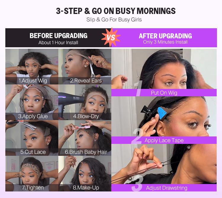 [13x6 GLUELESS WIG] Megalook Body Wave 13x6 Glueless Transparent Lace Frontal Wigs Put On Go Pre-bleached Preplucked Pre-everything Effortless Human Hair Wigs For Beginner Friendly