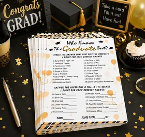 36 "Who Knows the Graduate Best?" Game Cards — 2026 Graduation Party Games & Activities, Suitable for High School and College Graduation Ceremonies & Parties