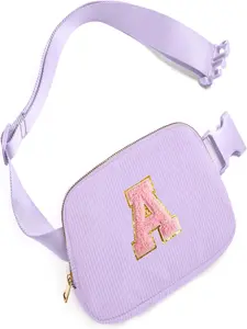 New style solid color nylon sports waist bag, can be crossbody, waterproof zipper phone chest bag, suitable for Valentine's Day gift and party fashion