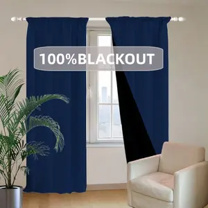 Blackout Curtains Full Light Blocking, Wavy Room Divider Window Covering, Ideal for Living Room & Bedroom, Insulating Thermal Panels