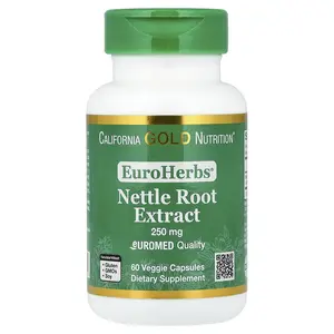 California Gold Nutrition EuroHerbs®, Nettle Root Extract, Euromed Quality, 250 mg, 60 Veggie Capsules