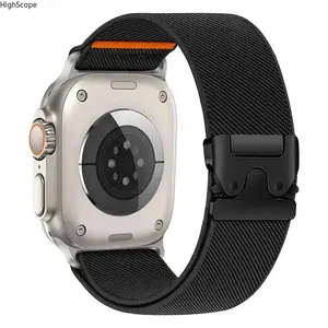 Tactical Parachute Nylon Apple Watch Band, Heavy-Duty Strap for Ultra/Series 3–10/SE