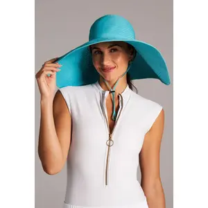 Women's Ultra Wide Sun Hat | Blue Curacao