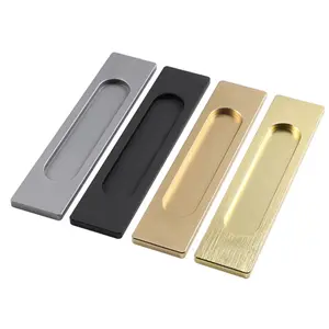 Cabinet Sliding Door Handle No Drilling Required in Silver Black Gold and Brushed Gold Finishes
