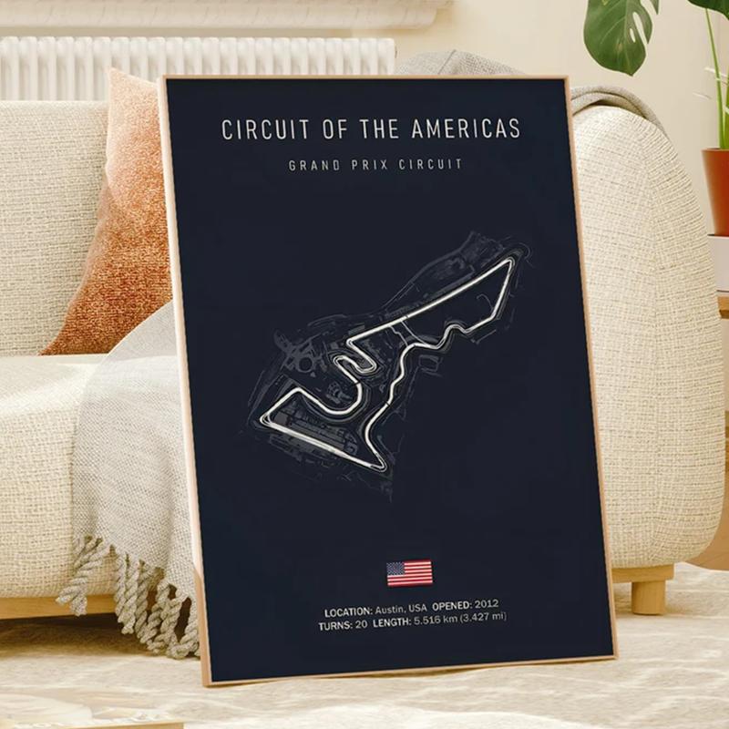 2025 Tracks Ideal Gift For Racing Fans, Grand Prix of Monaco Spa Nürburgring MONZA Wall Art Aesthetic Sports Poster Decor Room (Poster only frameless)