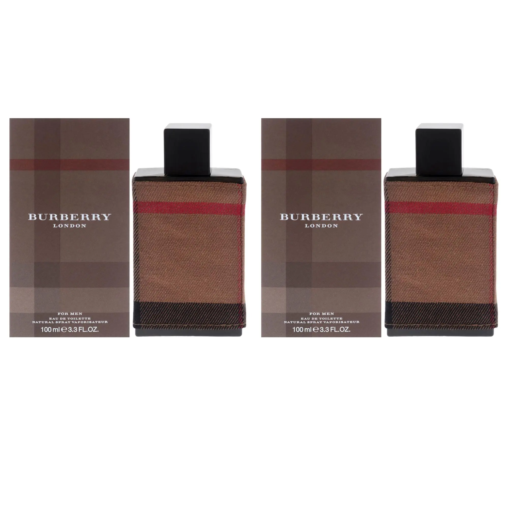 Burberry London Classic Unisex Eau de Toilette Spray Set - 3.3 oz (100ml) Spray On Fragrance, Pack of 2, Eau De Toilette Spray Unisex Fragrance