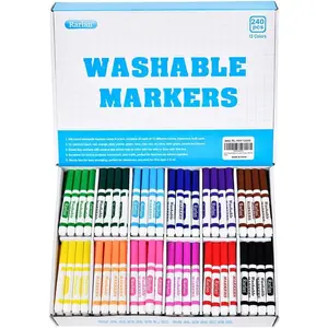 Washable Markers Bulk, Markers for Kids, Bulk pack, 12 Colors, 240 Count