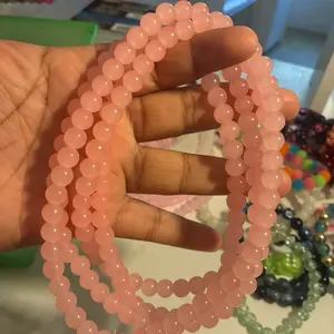 Kizzit- 8mm darker pink bead strand