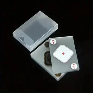 Clear Waterproof PVC Poker Card Design, 1 Count Durable Plastic Card, Creative Poker Game Card for Multiplayer Game, Card Deck, Office Stationery & Supplies