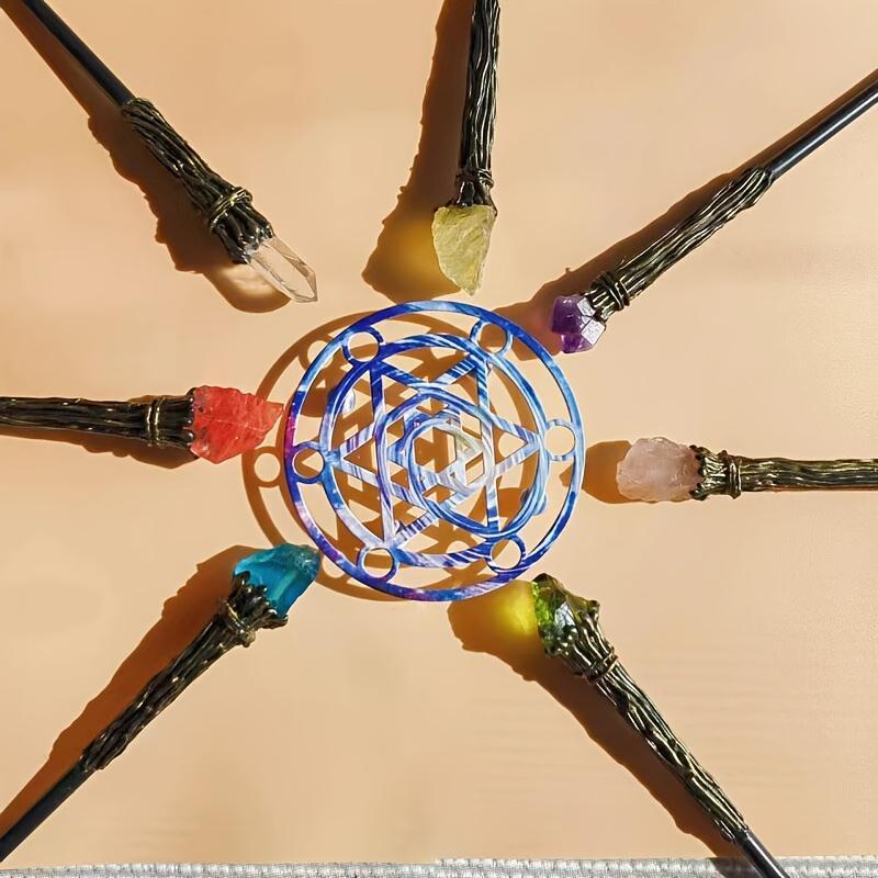 1 crystal magic wand The staff Magic wand, suitable for magic enthusiasts, props for role-playing and party performances, Christmas decoration gifts, home decoration and clothing accessories, craft supplies