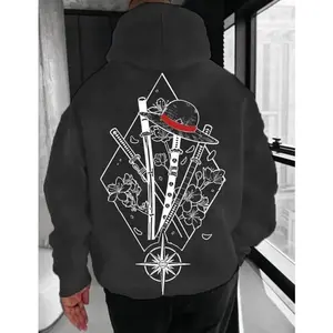 One Piece Sword Hoodie, Minimalist Manga-Inspired, Iconic Straw Hat Design, Perfect for Anime Enthusiasts, Unisex hoodie For Woman Men