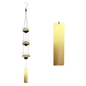 A Japanese-style Five-tier Pagoda Wind Chime with Bells, Suitable for Indoor, Balcony, Courtyard, and Garden Hanging Decoration. Let the Pleasant Chime Accompany You Through a Delightful Time