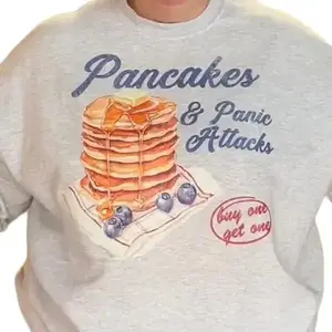 Pancakes and Panic Attacks Gildan Crewneck Sweatshirt